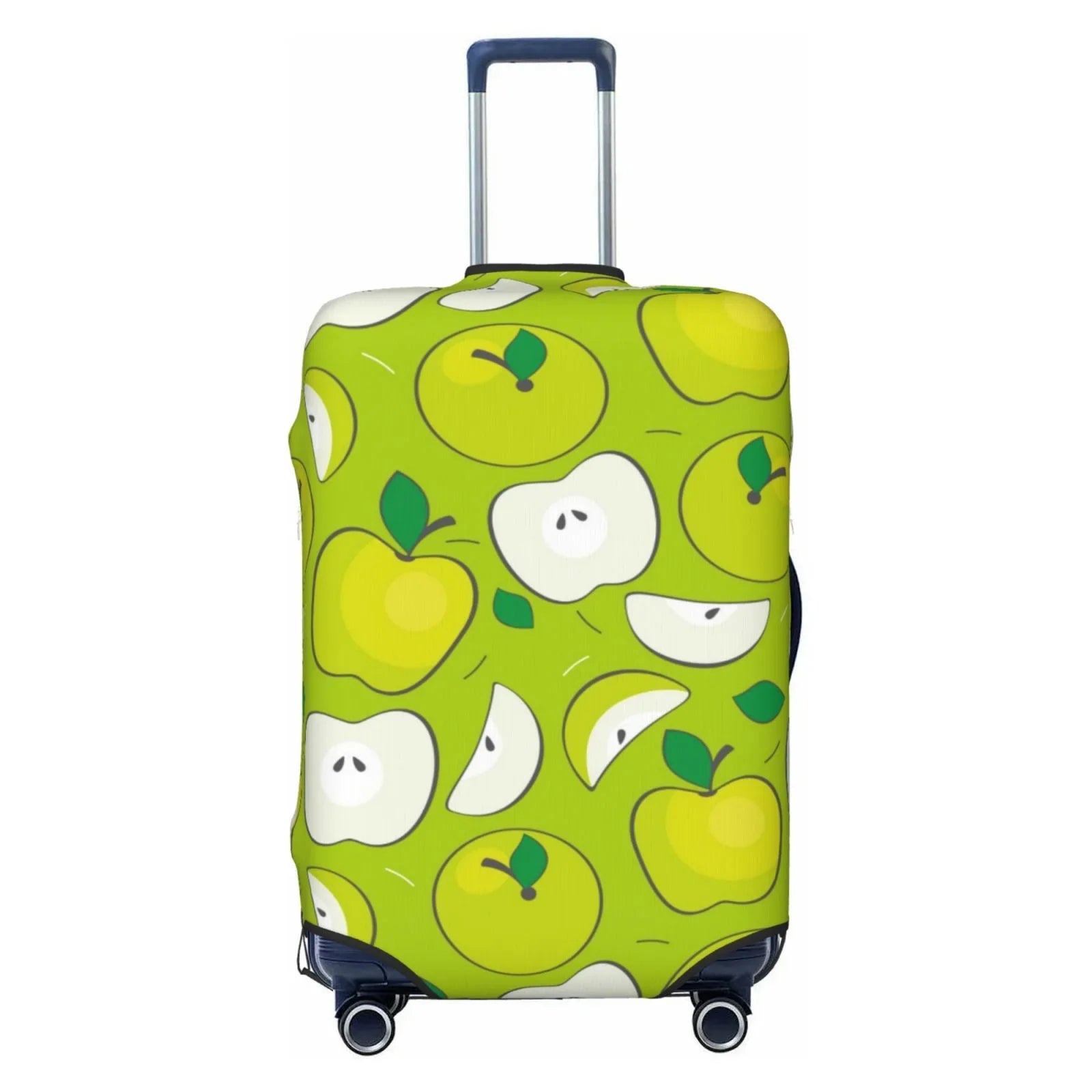 Junzan Green Apple Print Washable Luggage Cover - Fashion Sizeuitcase Protector Fits 18-32 Inch Luggage