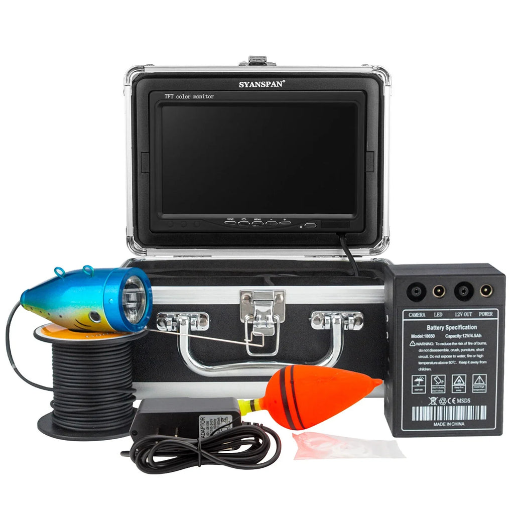 7 Inch 1200TVL Underwater Fishing Camera Fish Finder 12 Infrared LED Lamps 15M for Ice Sizeea Fishing