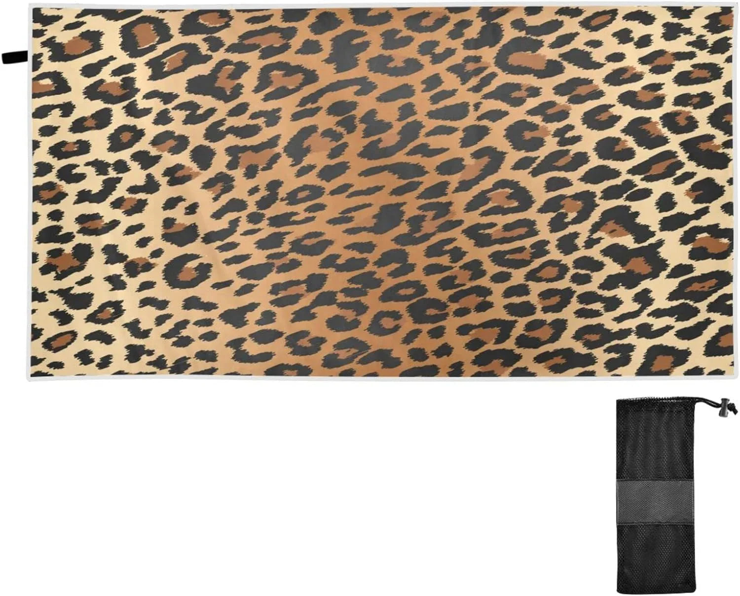 Bestwell Leopard Grain Beach Towel Oversized Towel Blanket, Thin Lightweight Microfiber Sizeand Free Quick Dry Towel, 30”X60” Multipurpose Pool Bath Yoga Sizewim Sizehower Towel