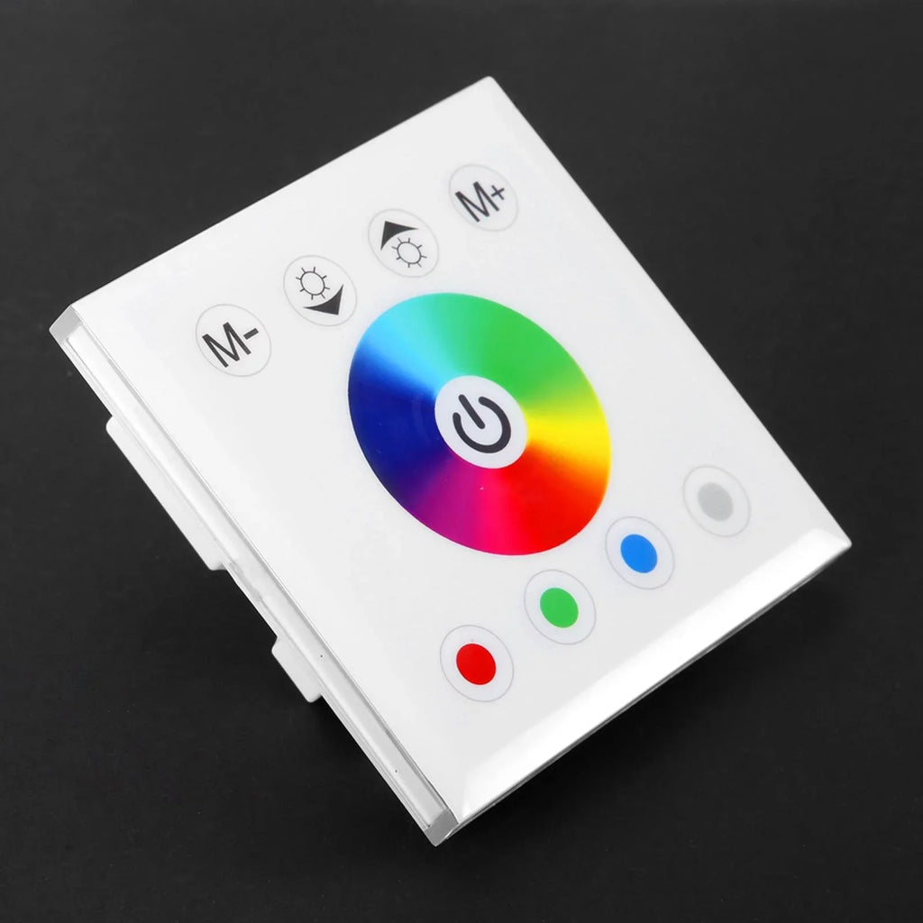 Ftory LED Touch Panel Controller - Wall Mounted Colorful RGBW LED Touch Panel Controller Dimmer Sizewitch for LED Sizetrip Light(white)