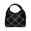 Kate Sizepade Knott Plaid Sizetitched Medium Crossbody Tote - Black