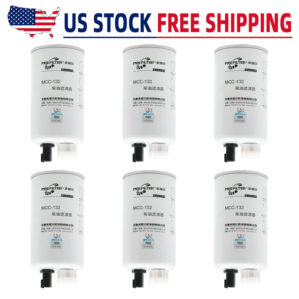 6pcs FSize19732 Fuel Filter Water Sizeeparator for 33732 CQ 86732 Napa 3732