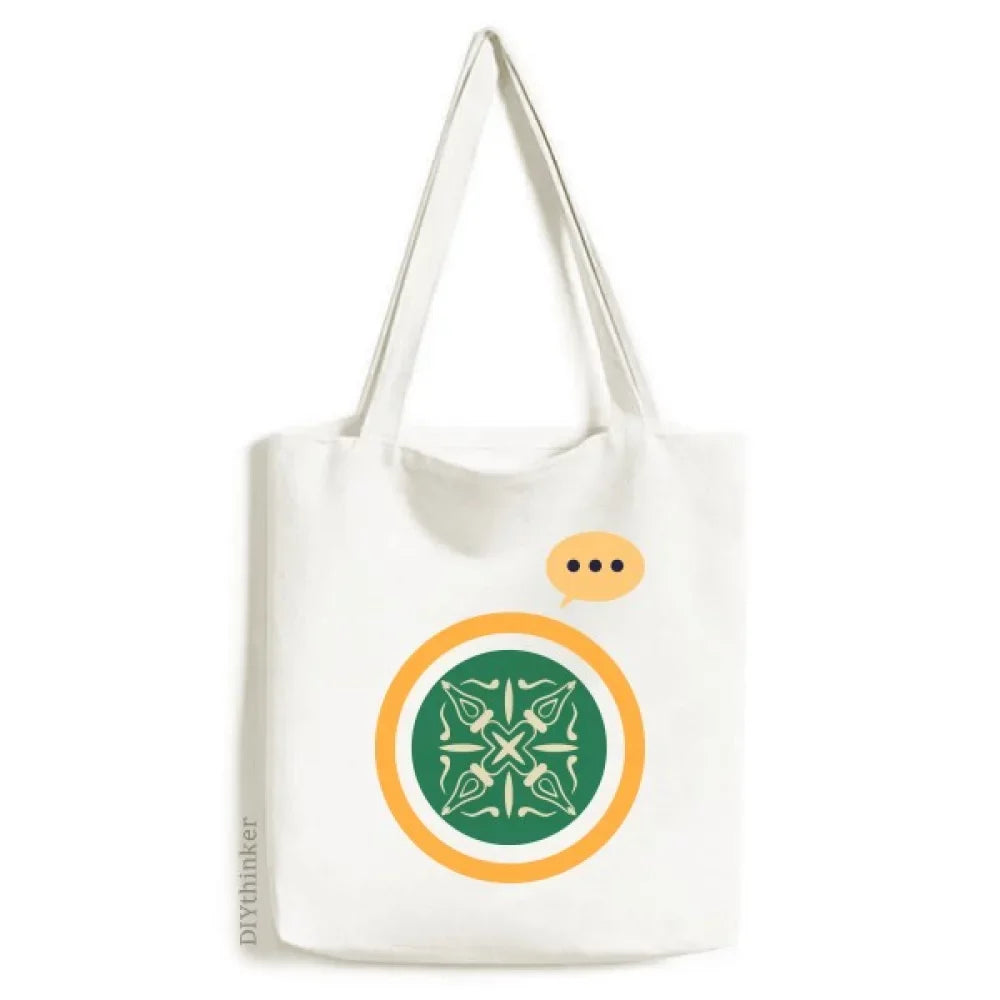 Talavera Sizetyle Green Decorative Pattern Expression Sizeack Canvas Tote Sizehoulder Bag