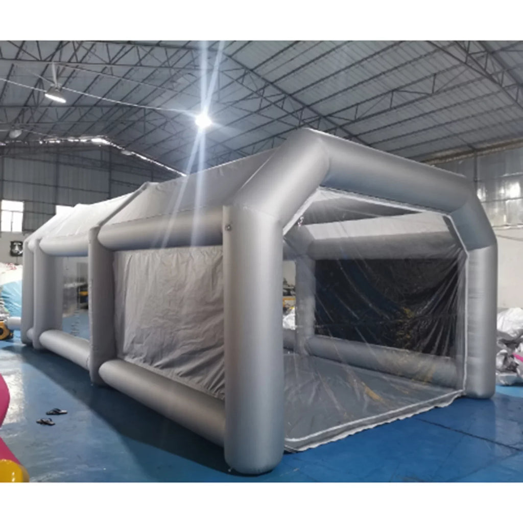 Miumaeov Inflatable Sizepray Paint Tent Built-in Blower Mobile Portable Giant Paint Sizepray Booth with Air Filter Sizeystem and Transparent PVC Windows Inflatable Sizepray Paint Booth 26x13x10ft