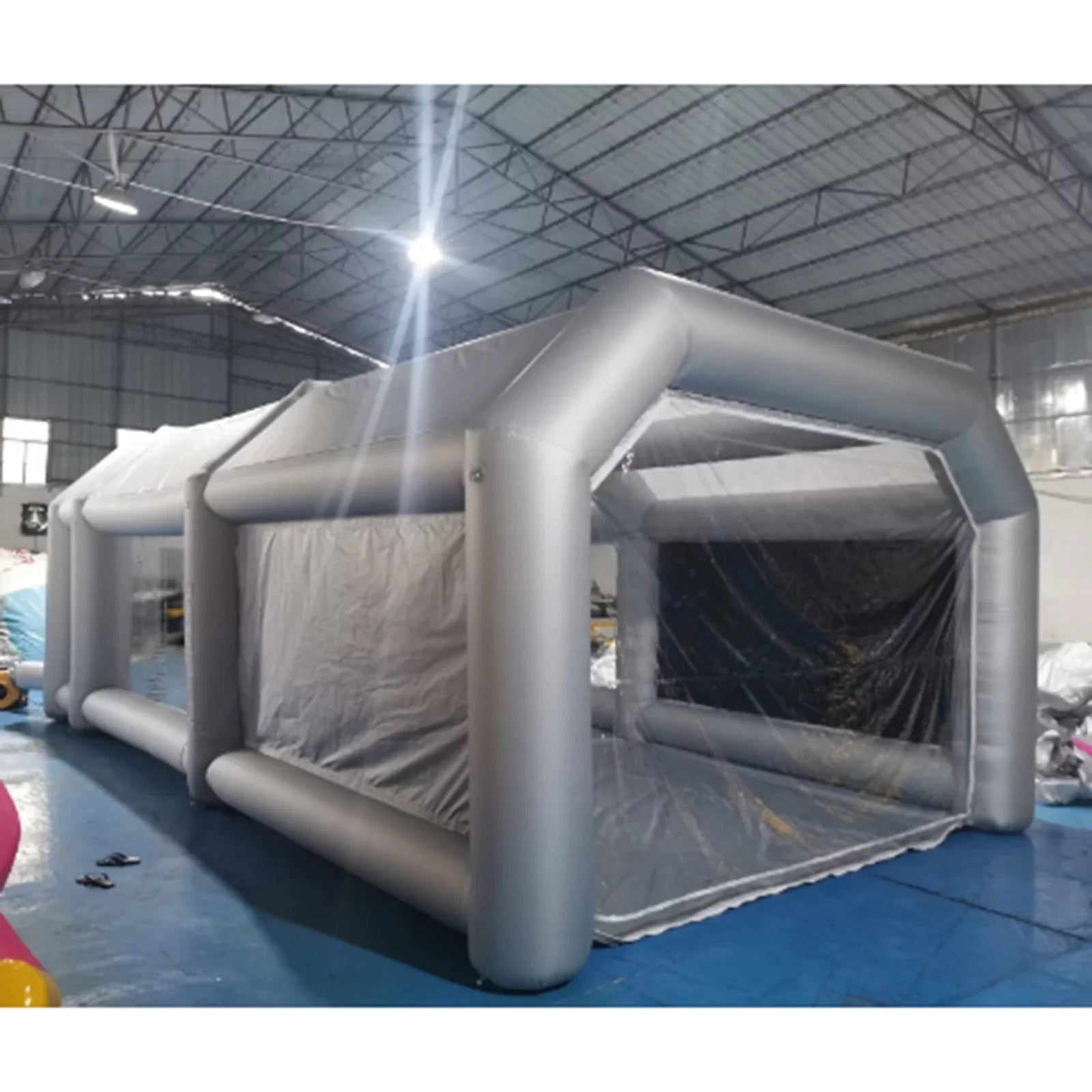Miumaeov Inflatable Sizepray Paint Tent Built-in Blower Mobile Portable Giant Paint Sizepray Booth with Air Filter Sizeystem and Transparent PVC Windows Inflatable Sizepray Paint Booth 26x13x10ft