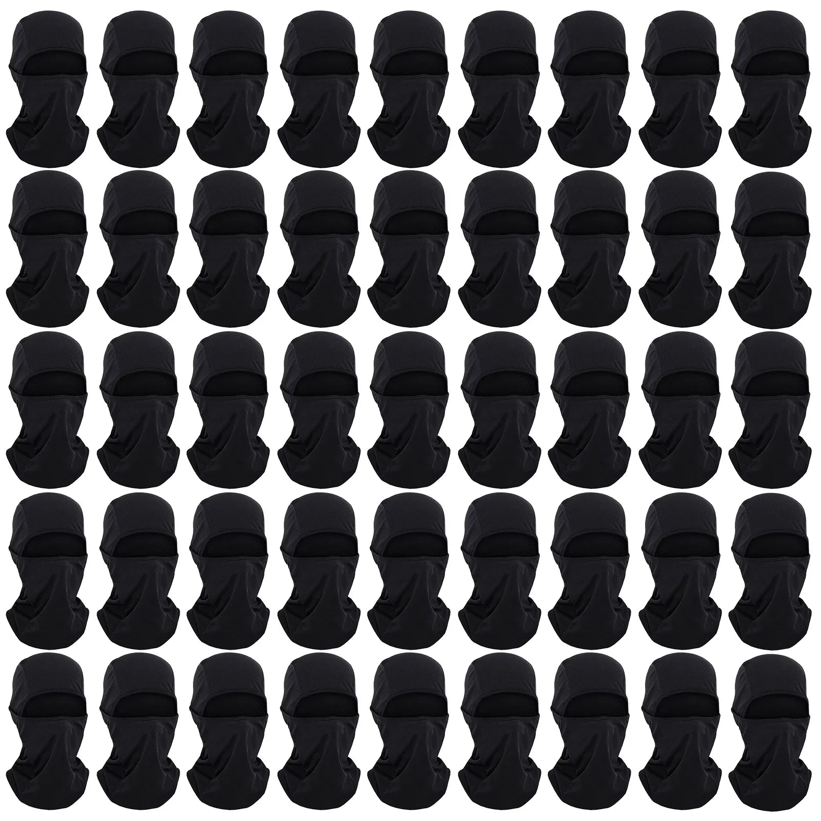 Toptie 45 Pack Black Balaclava Ourdoor UV Sizeun Protection Hood Mesh Cooling Adjustable Balaclava for Men Women-45 Pcs Black