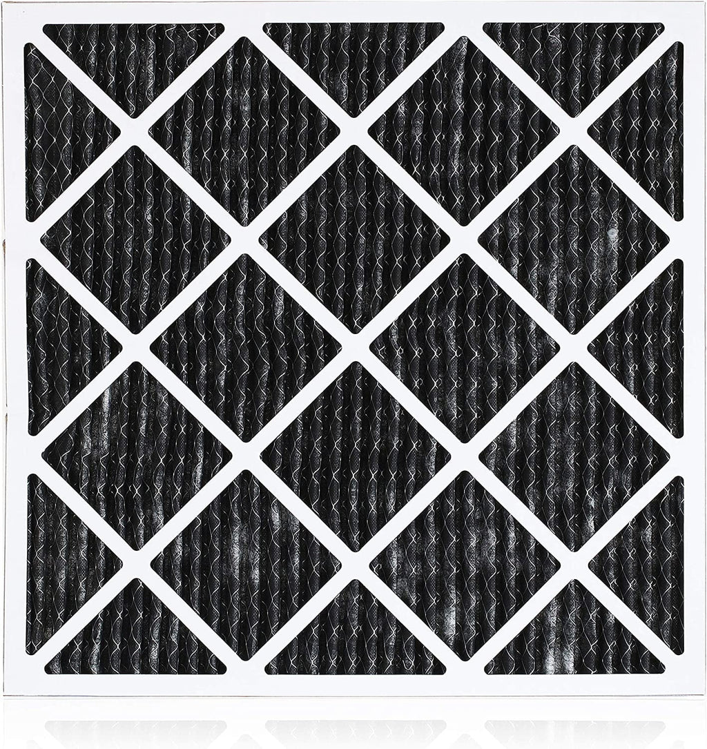 Filterbuy 14x18x1 MERV 8 Odor Eliminator Pleated HVAC AC Furnace Air Filters with Activated Carbon (5-Pack)