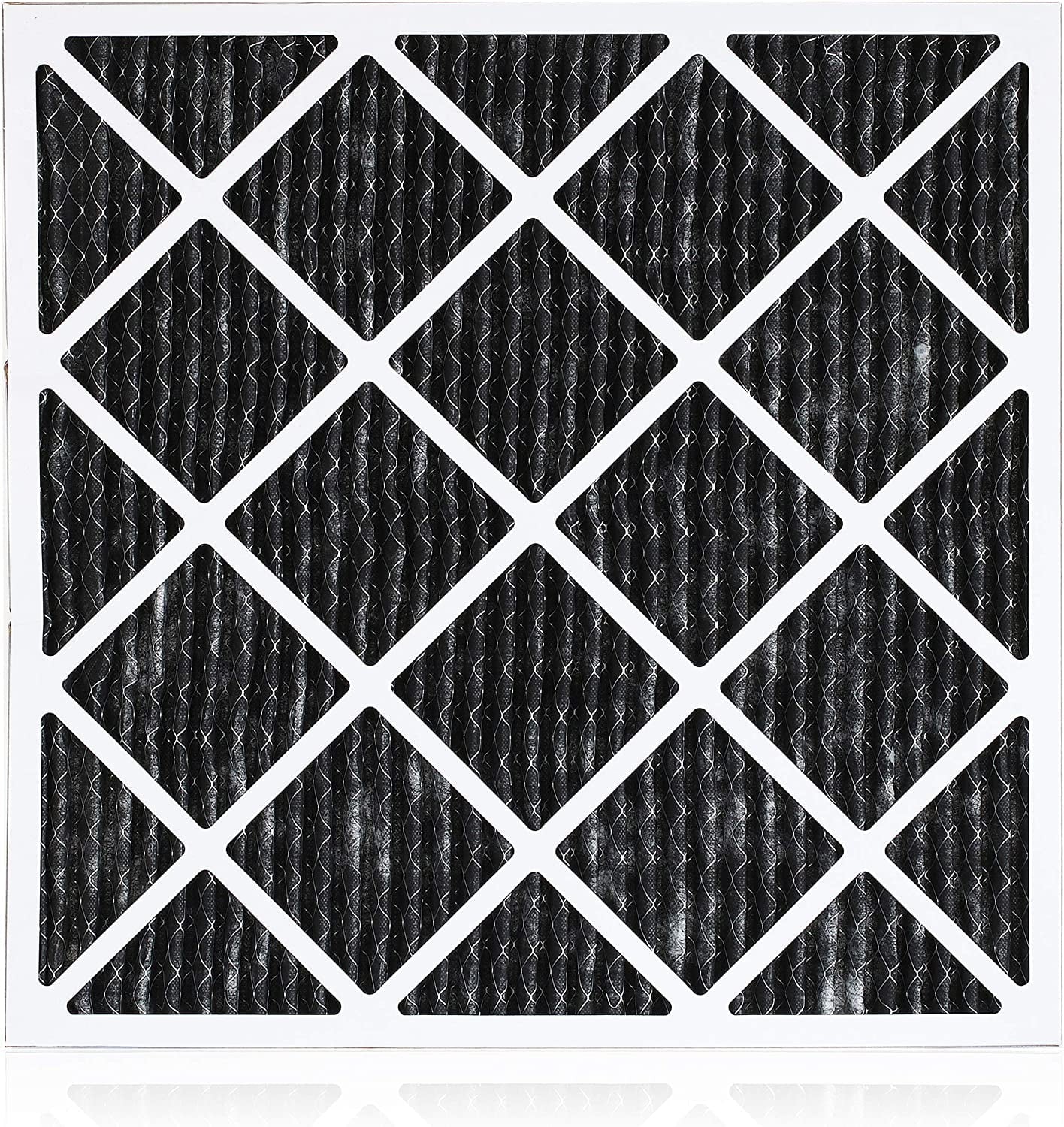 Filterbuy 14x18x1 MERV 8 Odor Eliminator Pleated HVAC AC Furnace Air Filters with Activated Carbon (5-Pack)