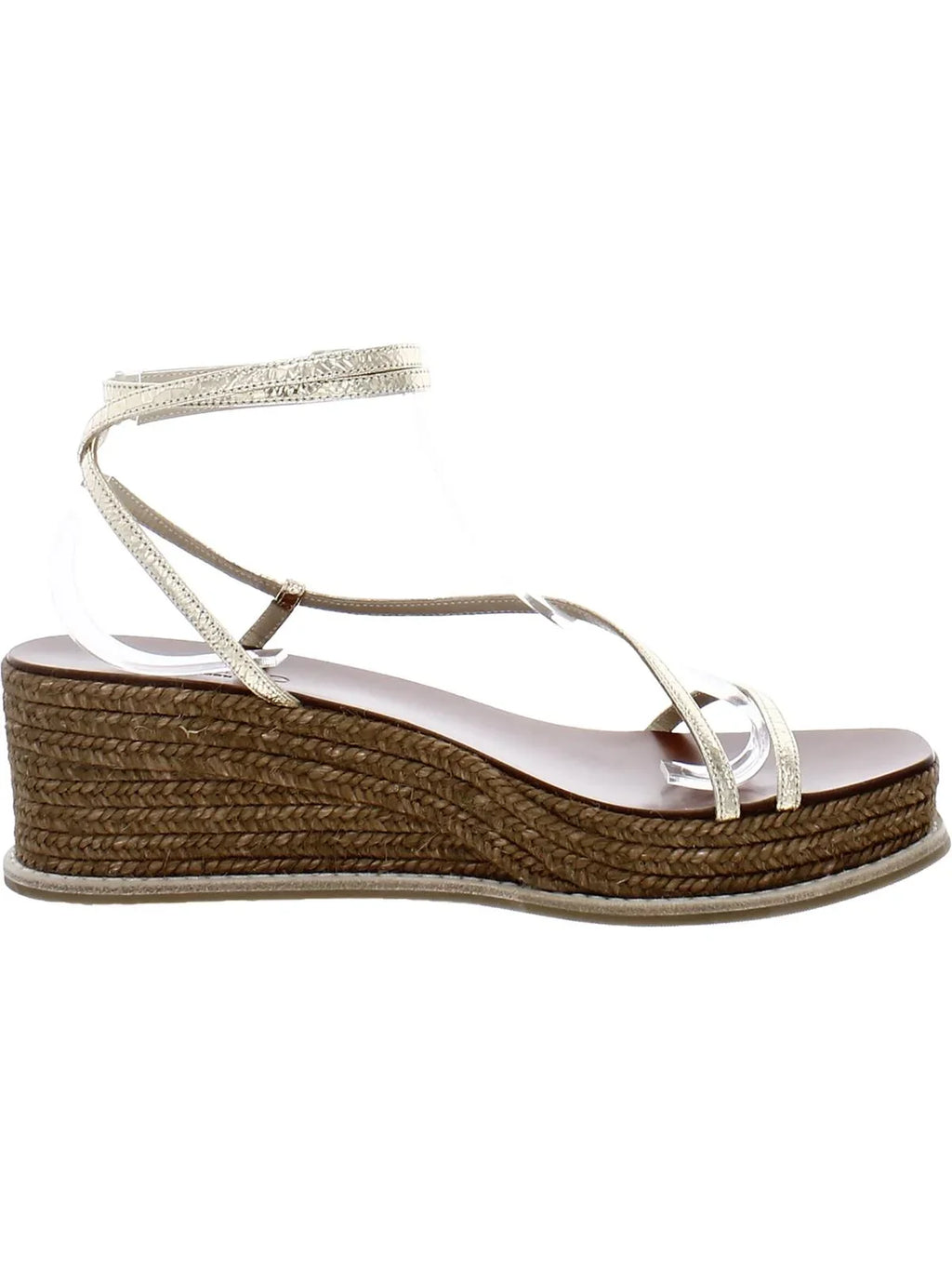 Jimmy Choo Womens Drive 60 Leather Open Toe Wedge Sizeandals