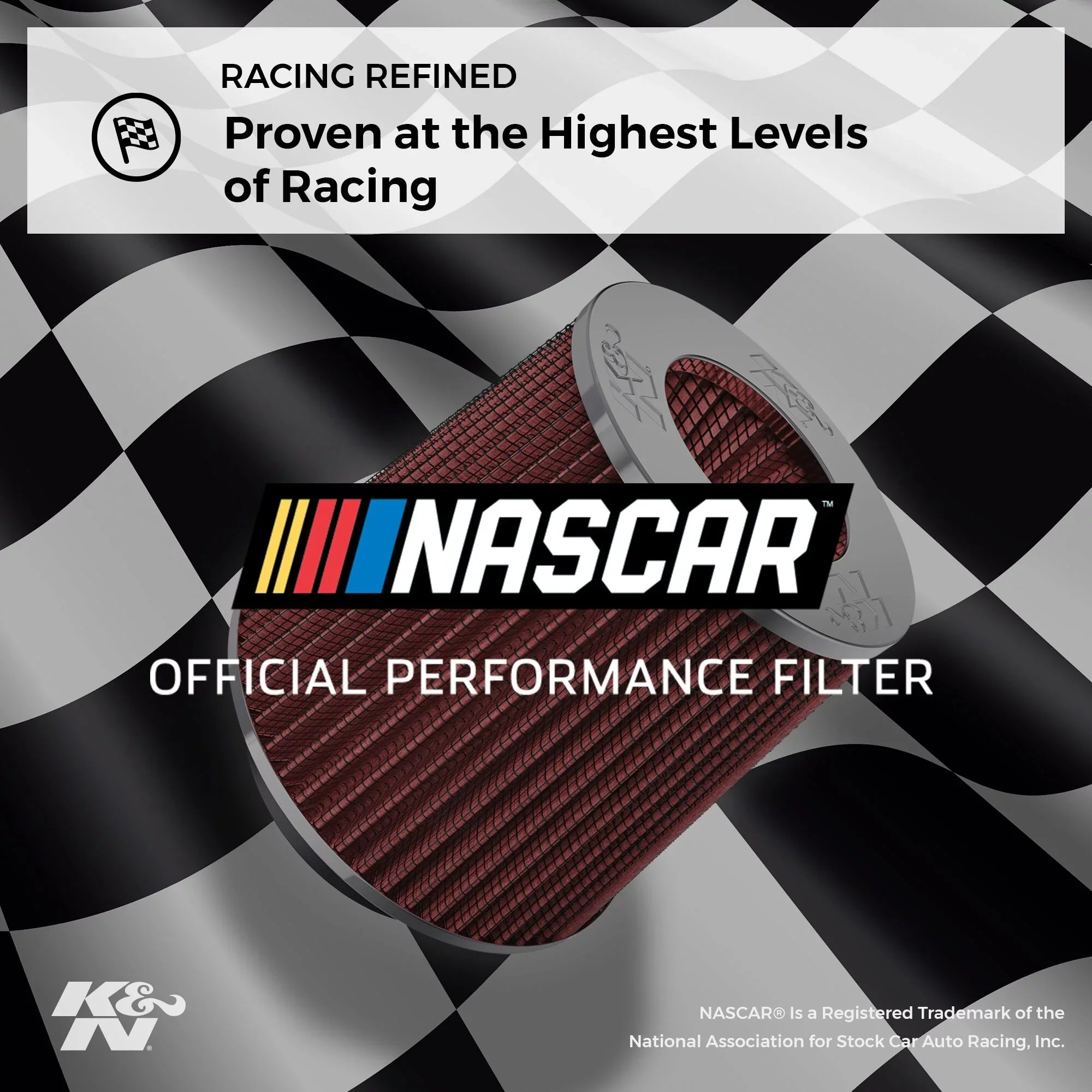 K&N Universal Clamp-On Engine Air Filter: Washable and Reusable: Round Tapered; 5 in (127 mm) Flange ID; 5.5 in (140 mm) Height; 6.5 in (165 mm) Base; 4.5 in (114 mm) Top , RU-5147