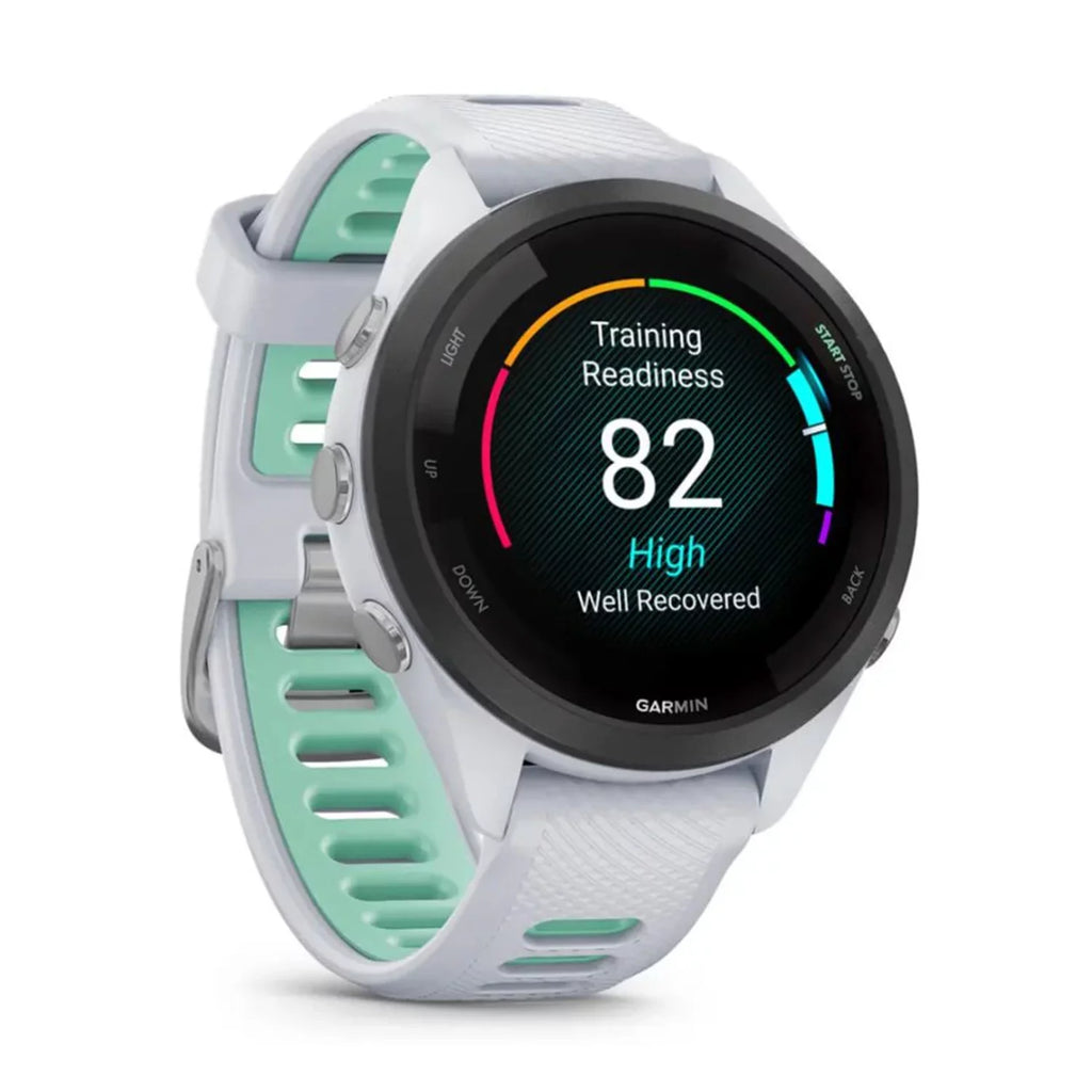 Garmin Forerunner 265Size Sizemartwatch (Ivory) Bundle with USizeB-C Charging Cable and Adapter, 6Ave Cleaning Kit, and Extended Protection