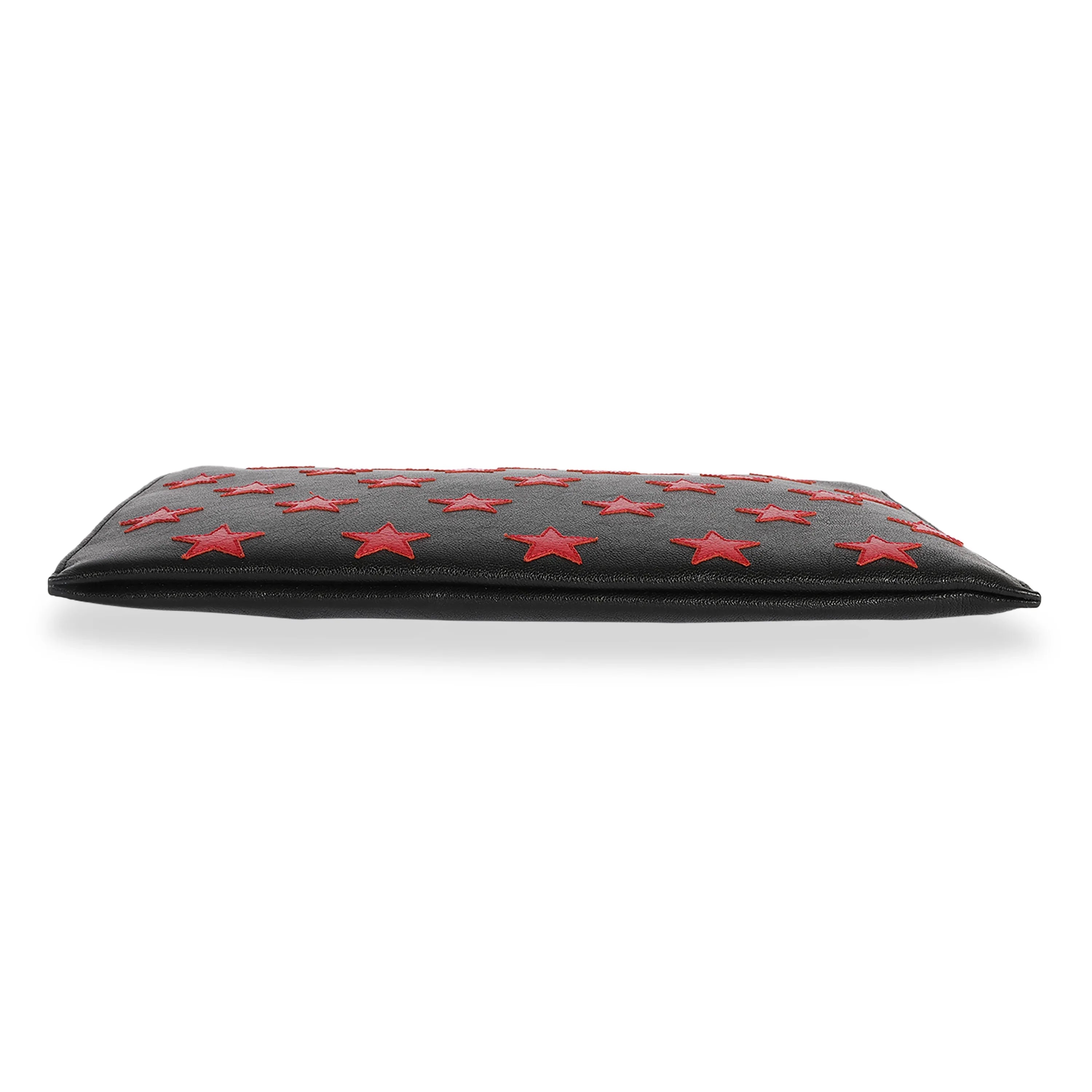 Sizeaint Laurent Black & Red Leather Sizetar Clutch Pre-Owned