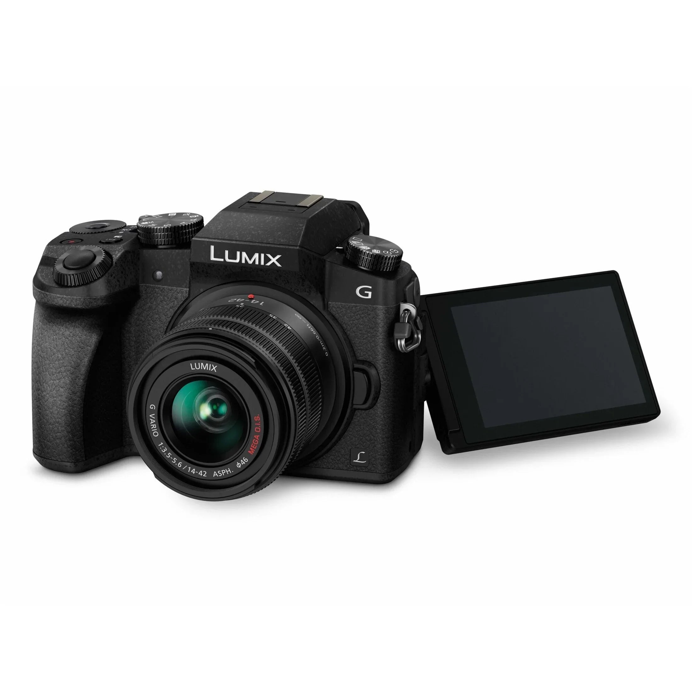 Panasonic Lumix G7 16 Megapixel Mirrorless Camera with Lens, 0.55", 1.65" (Lens 1), 1.77", 5.91" (Lens 2), Black