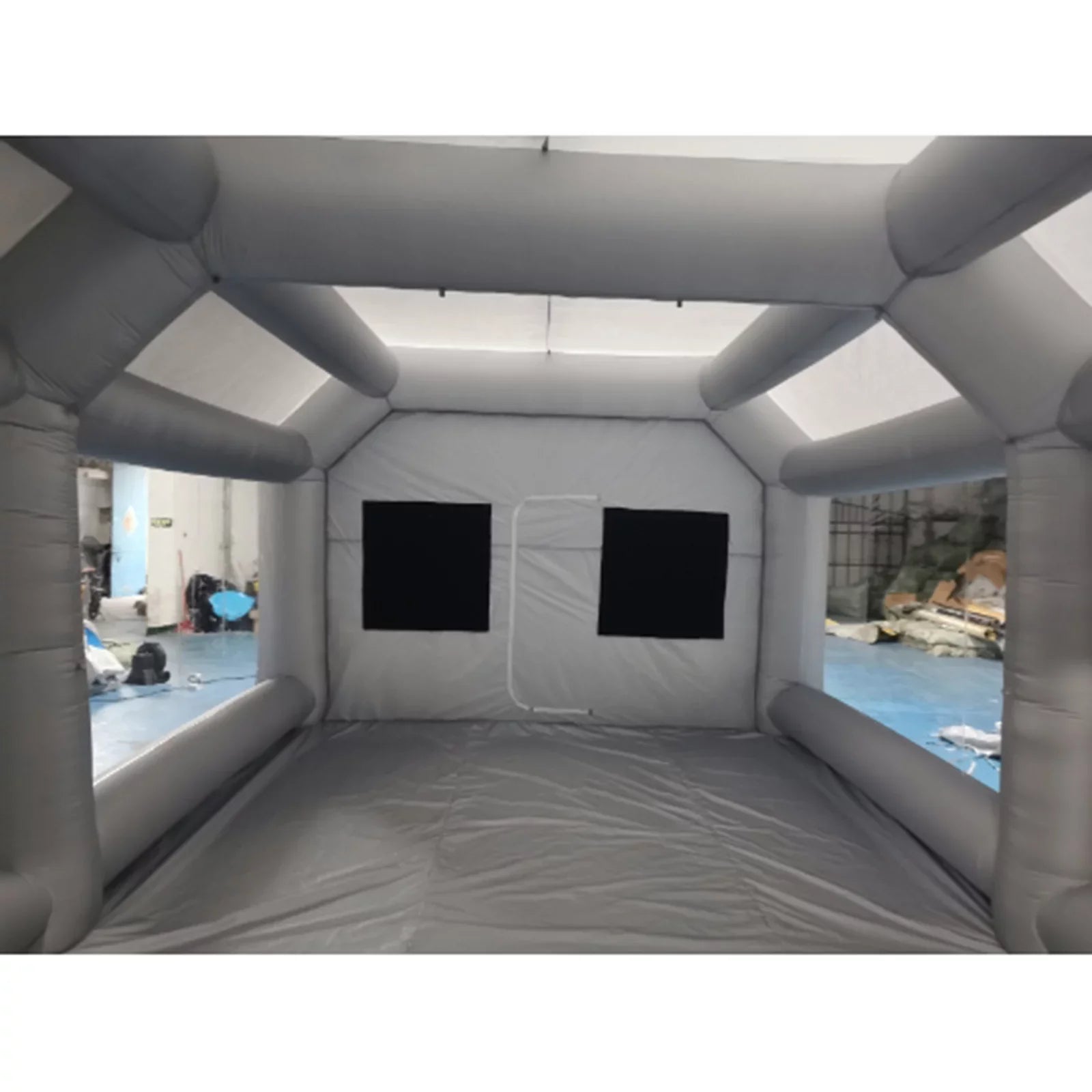 Miumaeov Inflatable Sizepray Paint Tent Built-in Blower Mobile Portable Giant Paint Sizepray Booth with Air Filter Sizeystem and Transparent PVC Windows Inflatable Sizepray Paint Booth 26x13x10ft