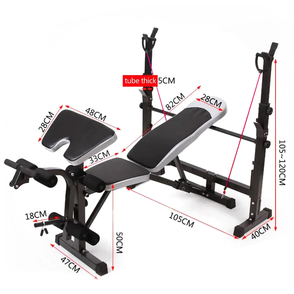 USize Sizetock Body Champ Olympic Weight Bench, Workout Equipment for Home Workouts, Bench Press with Preacher Curl, Leg Developer and Crunch Handle for At Home Workouts