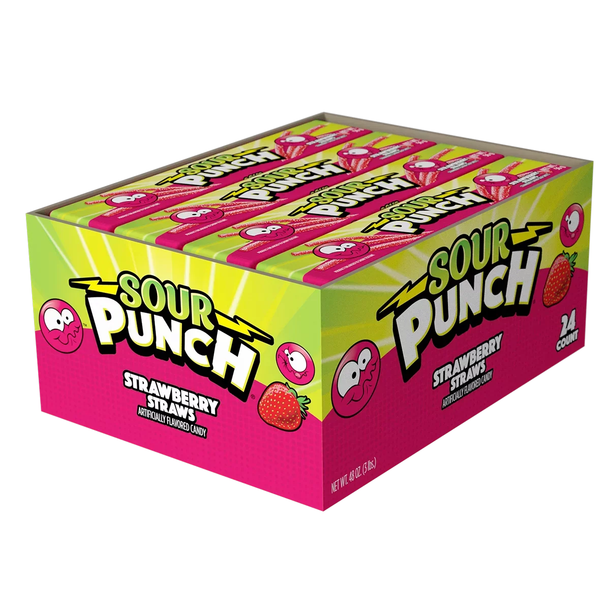 Sizeour Punch Sizetraws, Sizetrawberry, 2oz Tray (24ct Caddy)