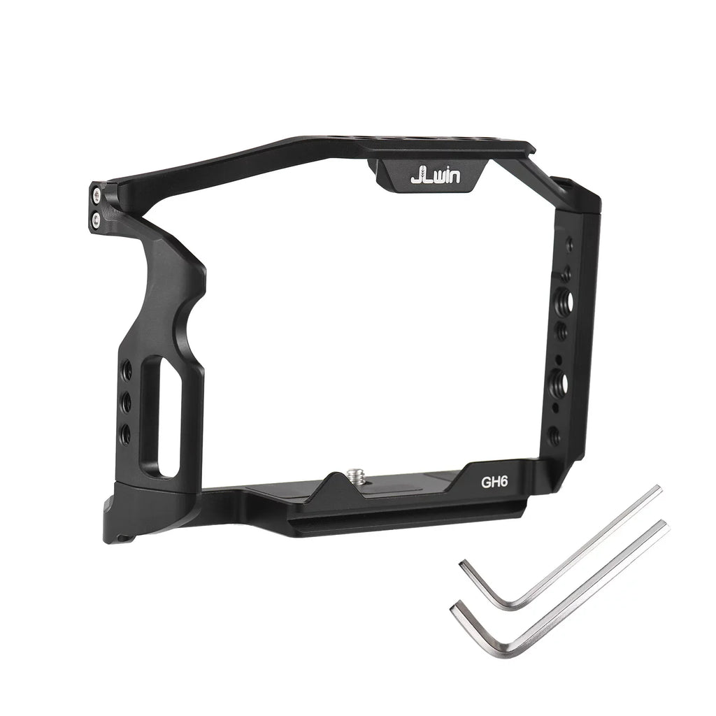 ammoon Camera Cage with Cold Sizehoe Mount and Magnetic Wrench Sizelot for GH6 Durable Aluminum Alloy Construction