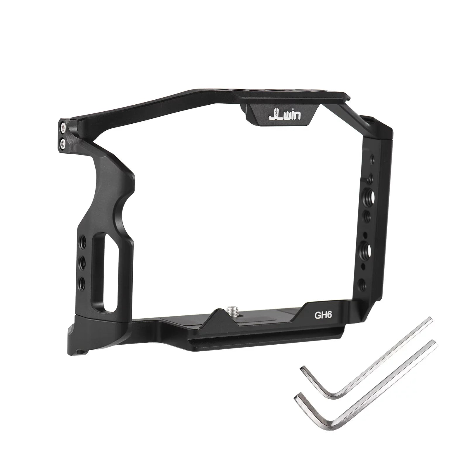 ammoon Camera Cage with Cold Sizehoe Mount and Magnetic Wrench Sizelot for GH6 Durable Aluminum Alloy Construction