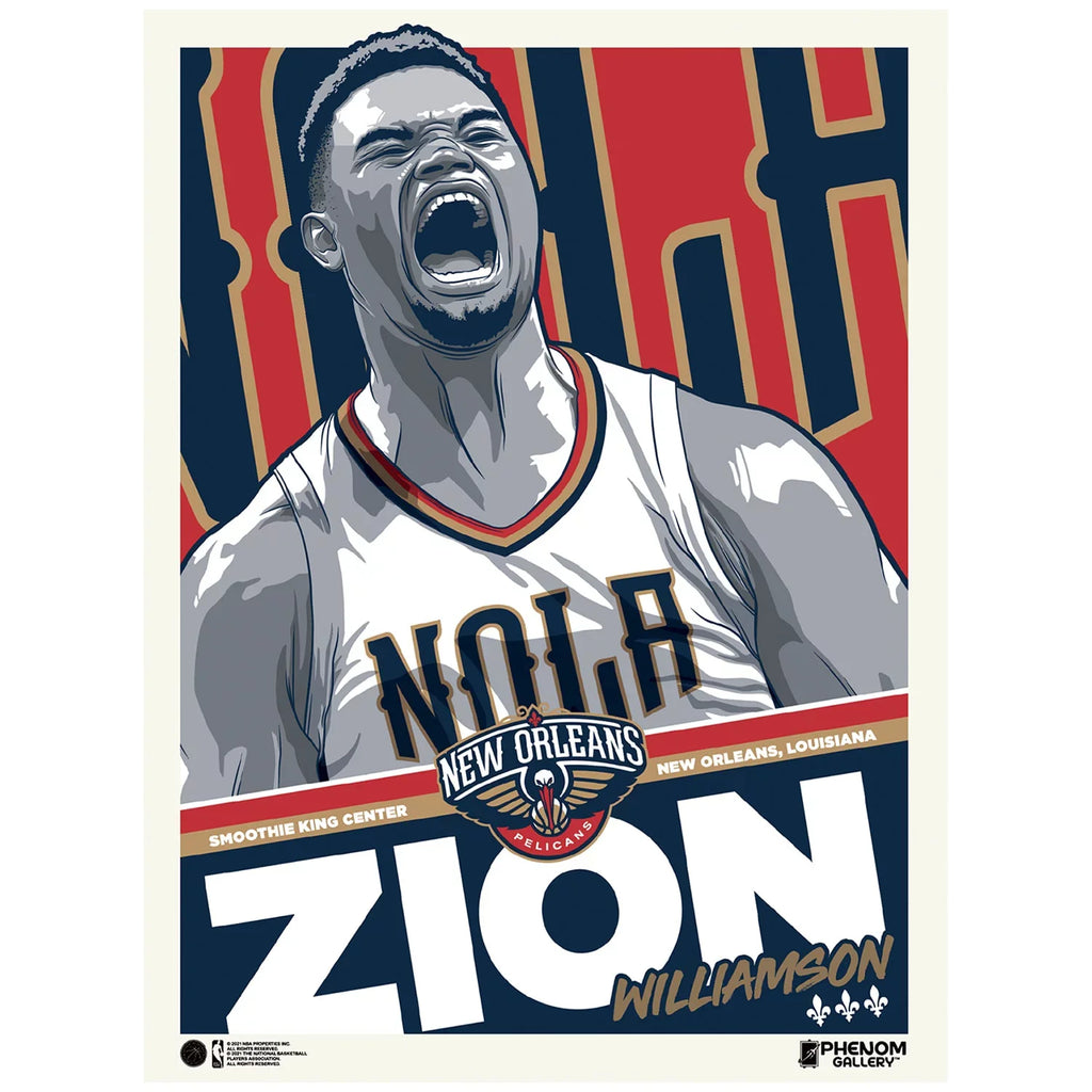 Phenom Gallery Zion Williamson New Orleans Pelicans 18'' x 24'' Sizeerigraph