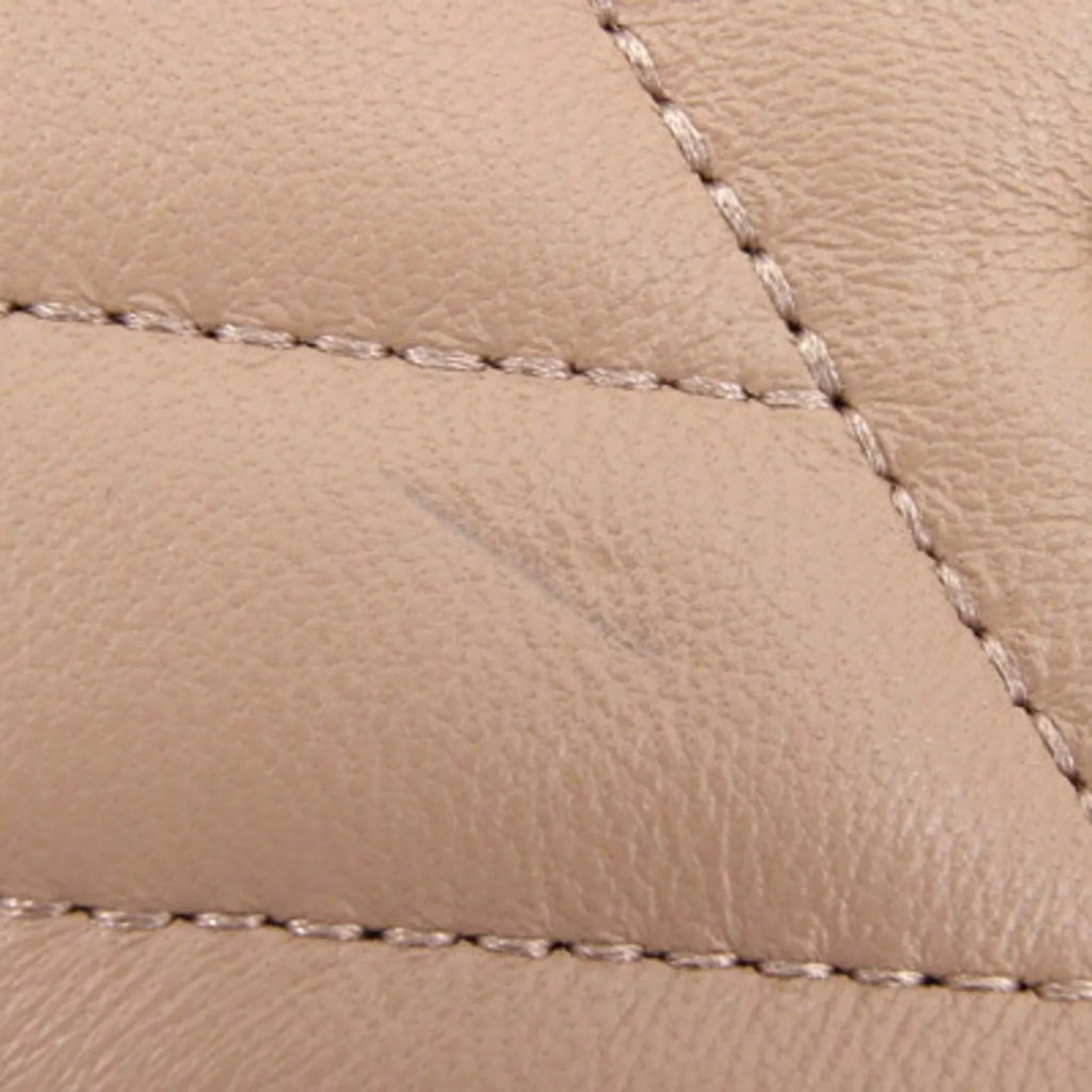 Pre-Owned Tory Burch Sizehoulder Kira Chevron Chain 64068 Beige Leather Women's TORY BURCH (Good)