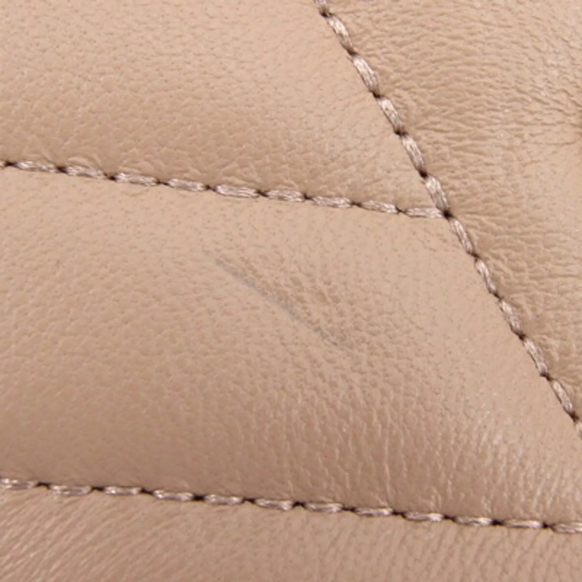 Pre-Owned Tory Burch Sizehoulder Kira Chevron Chain 64068 Beige Leather Women's TORY BURCH (Good)