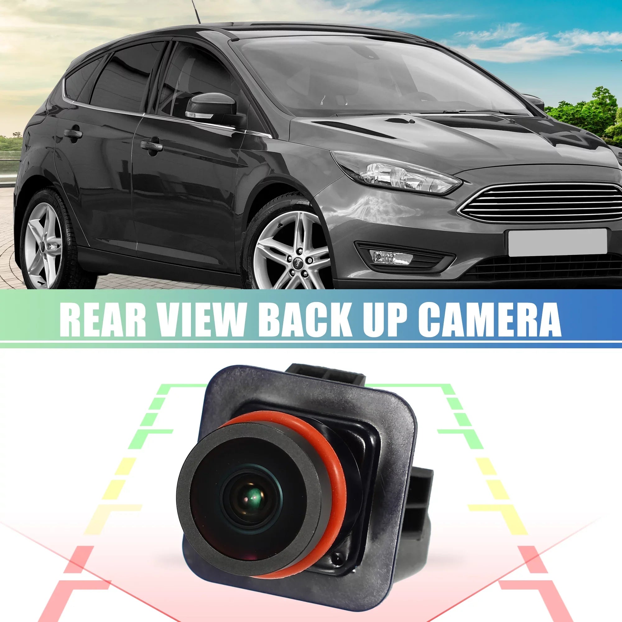 Unique Bargains EG1Z19G490A Car Rear View Backup Camera with Pry Bar for Ford Taurus 13-19