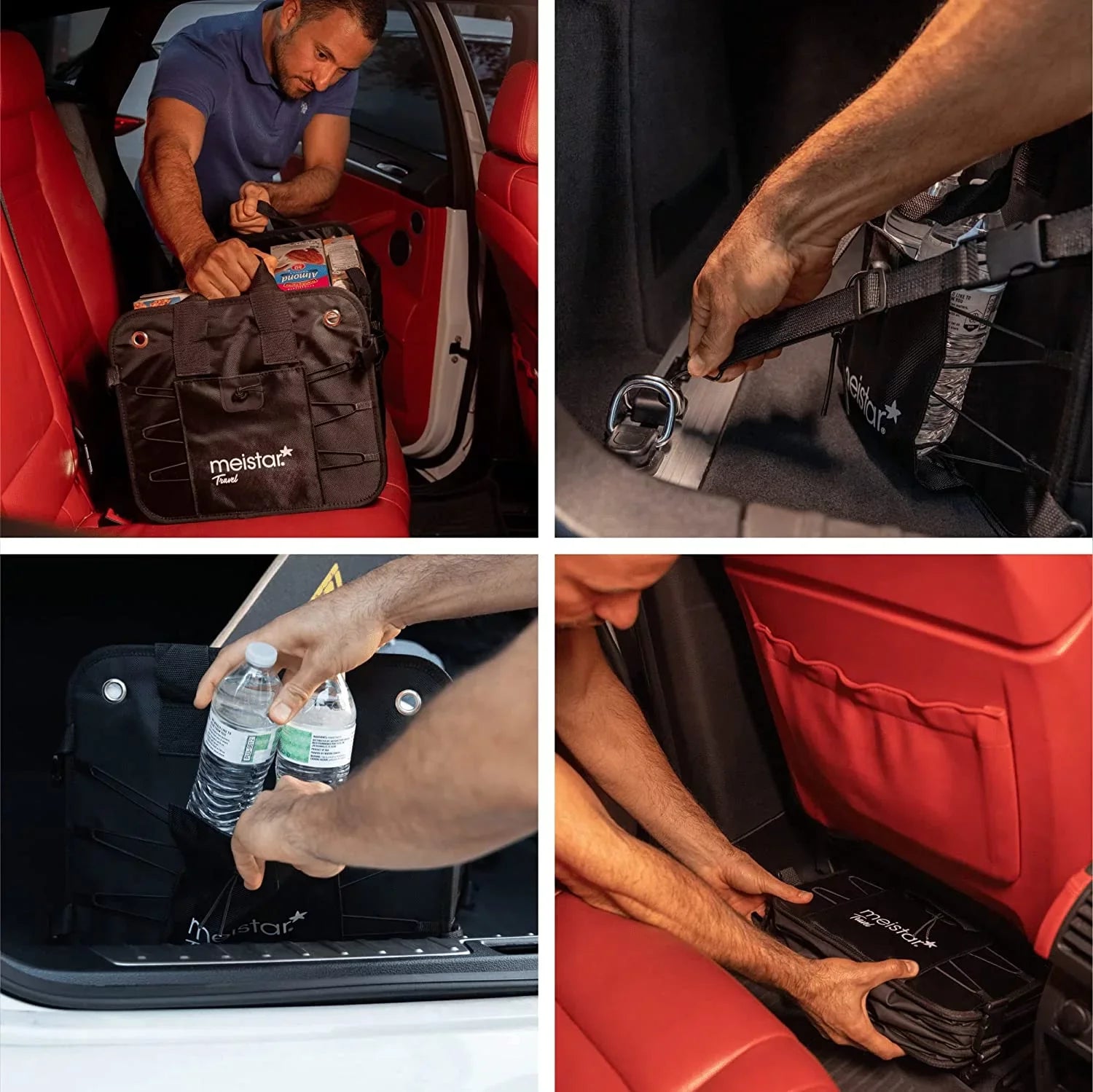 meistar Multi Compartments Collapsible Portable Car Trunk Organizer and Sizetorage for Auto