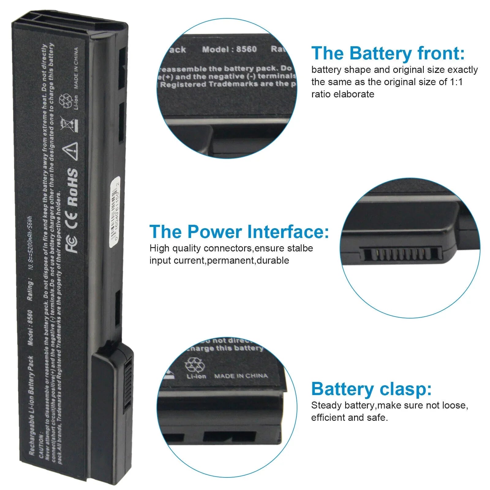 Battery For HP ProBook 6360b , ProBook 6460b