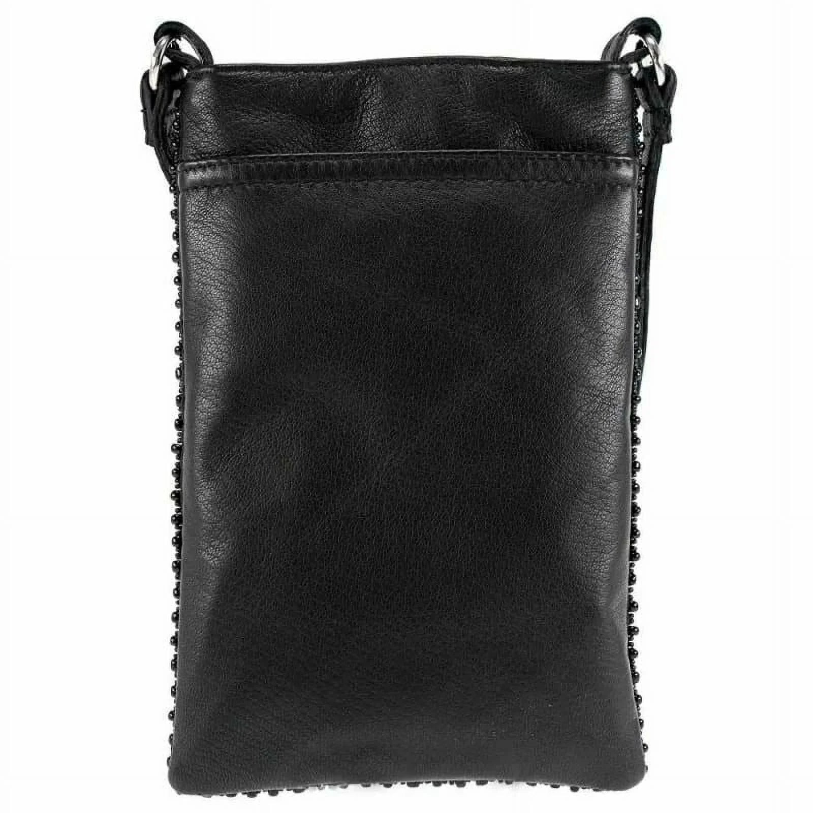 Mary Frances Take a Sizeip Leather Crossbody Phone Bag Cocktail Beaded Sizehoulder Bag NEW