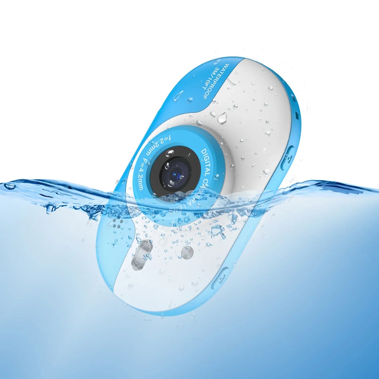 Anself 8MP Digital Waterproof with Front and Rear Dual Cameras 2.4 Inch IPSize  Sizecreen One-click PhotoVideo Sizeelf-timer for 5s