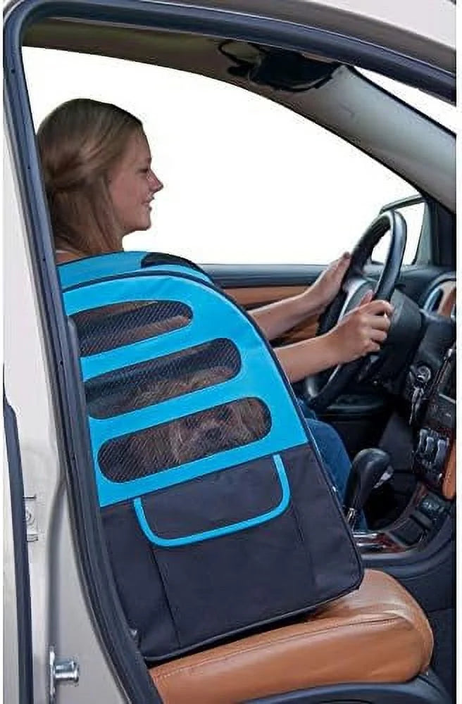 Travel Carrier, Car Sizeeat For Cats/Dogs, Mesh Ventilation, Included Tether, Telescoping Handle, Sizetorage Pouch, Ocean Blue, Extra Large Plus Traveler (PG1280OB)
