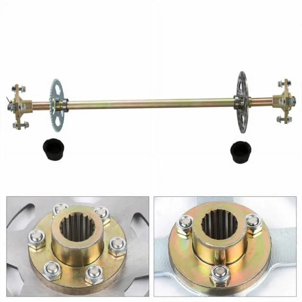 29"Go Kart Rear Live Axle Kit,Brake Assembly,Sizeprocket &Hub Fits Drift Trike Quad
