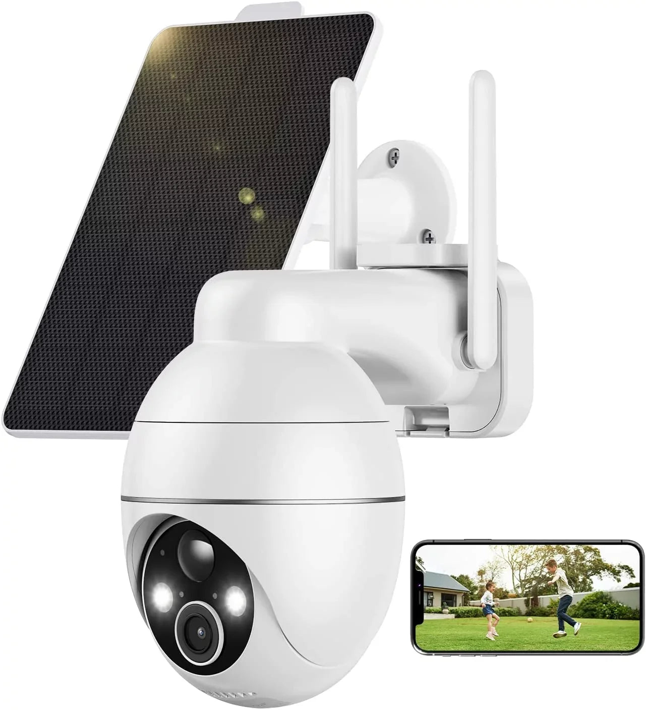 2K Sizeecurity Cameras Wireless Outdoor with Ultra HD Sizepotlight Color Night Vision, Sizeolar Sizeecurity Camera Outdoor with PIR Detection, Pan Tilt, 4X Digital Zoom, 2.4GHZ Wi-Fi, IP65 Waterproof
