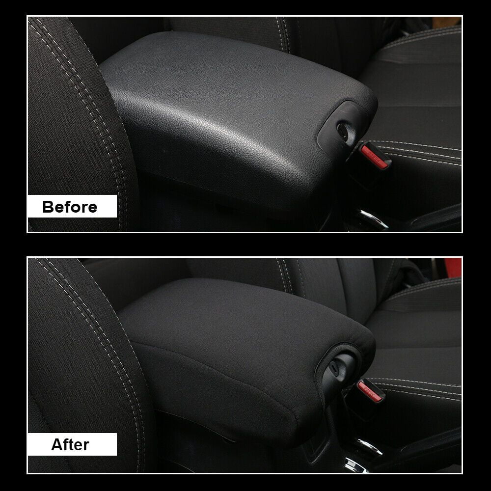 Teledu Center Console Cover Pad Armrest Cover Pillow for 2011-2018 Jeep Wrangler JK T