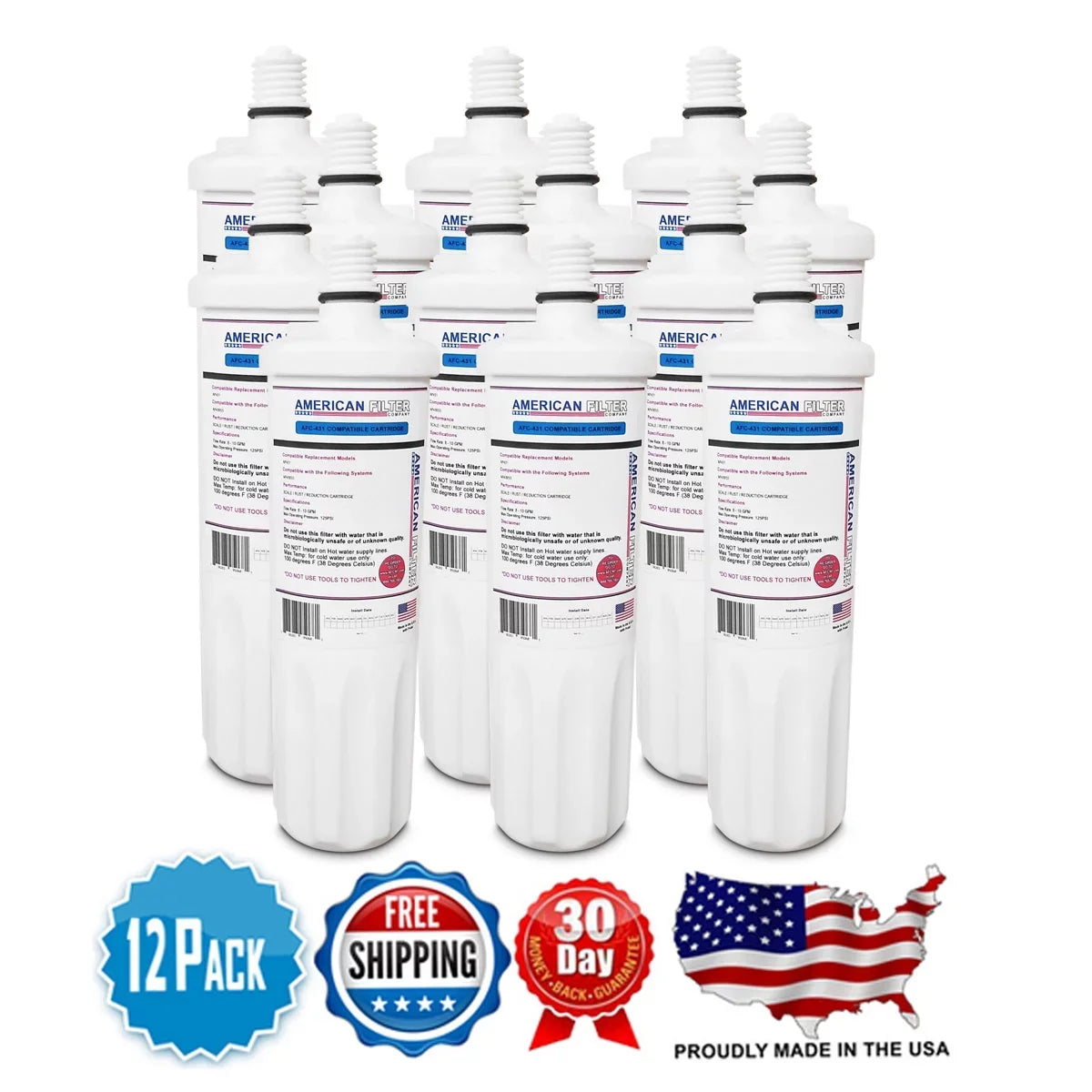 AFC Brand , Water Filters , Model # AFC-431 , Compatible with Cuno® 55821-13 - 12 Filters - Made in U.Size.A.