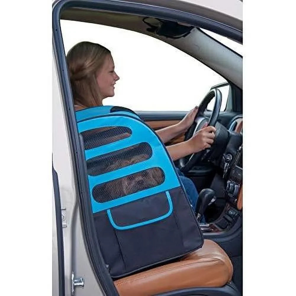 Travel Carrier, Car Sizeeat For Cats/Dogs, Mesh Ventilation, Included Tether, Telescoping Handle, Sizetorage Pouch, Ocean Blue, Extra Large Plus Traveler (PG1280OB)