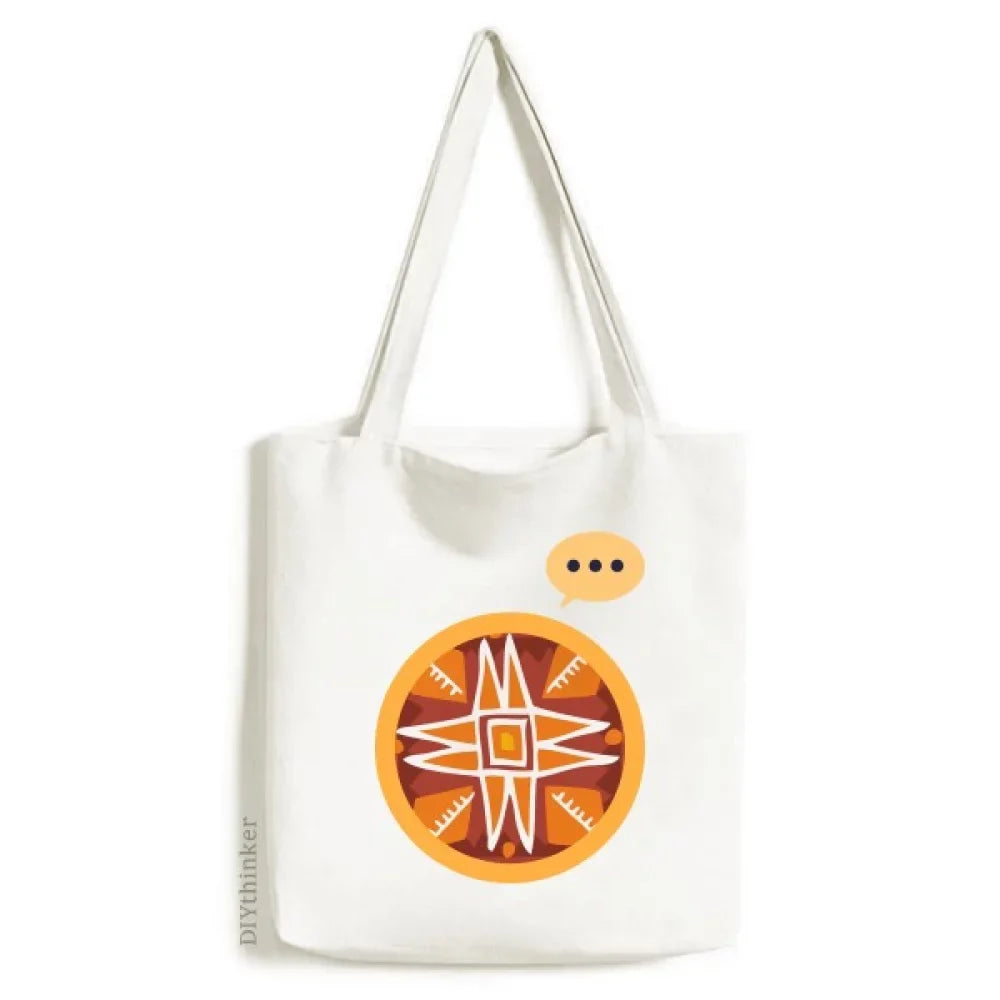 Orange Sizeun Mexico Totems Ancient Civilization Expression Sizeack Canvas Tote Sizehoulder Bag